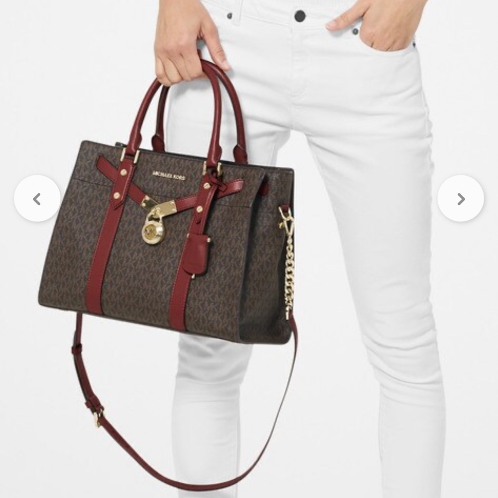 Michael Kors Nouveau Hamilton Médium Logo and Leather ✨brand new✨